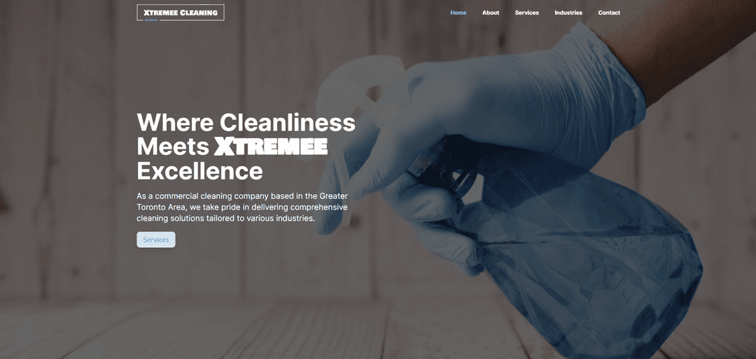 Xtremee Cleaning Landing Page